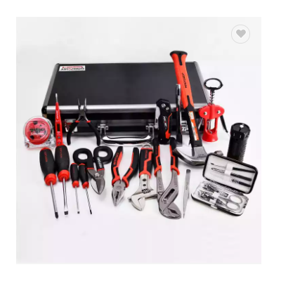 23PCS hand tool kit repairing General Household Hand Tool Kit with Plastic Toolbox
