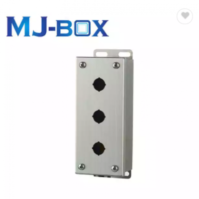 stainless steel 304 316 3 holes push button enclosure box for control machine project