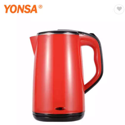 Red Kitchen Appliance Stainless Steel Tea Electric Water Double Wall Kettle / 2