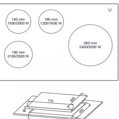Built-in Electric induction cooktop 4 burner cooker induction / 2