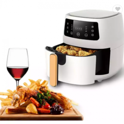 Household 8L Black White Smart Air Fryer Healthy Oven Non-Stick Multifunction Touch Screen Air Fryer