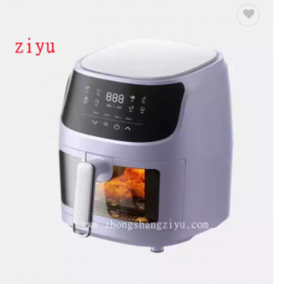 New Style 1400W 5L/6L/8L Touch Screen Smart Digital Air Fryer Visible Food Electric Air Fryer With V