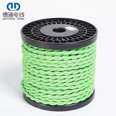 High Quality 300V Lamps Lighting Bare Copper Conductor Colorful PVC Insulated Braided Power Cord