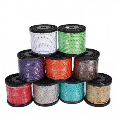 High Quality Textile Vintage Copper PVC Insulated Hemp Rope Braided Power Extension Cable