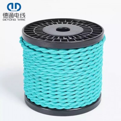 Wholesale VDE Vintage Pendant Lamp 2 Cores Braided Wire PVC Insulation Textile Flexible Cable