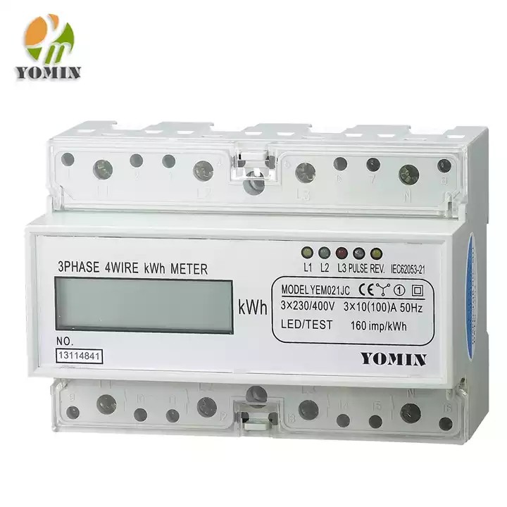 YEM021JC Wholesale Price Factory 3 Phase LCD Display kwh Meter/ low price din rail digital multimete / 1