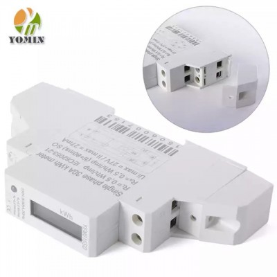 127V/230V 5(30)A single phase two wire din rail active kwh meter with pulse output