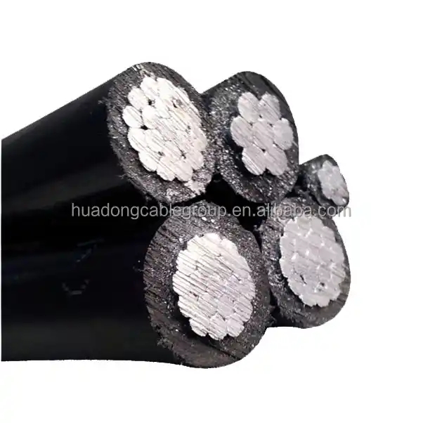 NFC 33-209 Standard 1x54.6 RM + 3x35 RM + 1x16 RM XLPE Insulation Aerial Bundled Cables ABC CablePop / 1