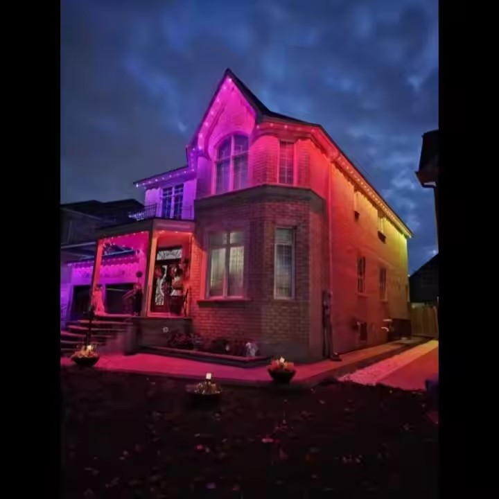 30meters Bluetooth WiFi WS2811 RGBW Pixel LED String Eave Light Kit with Remote Controller Outdoor C / 2