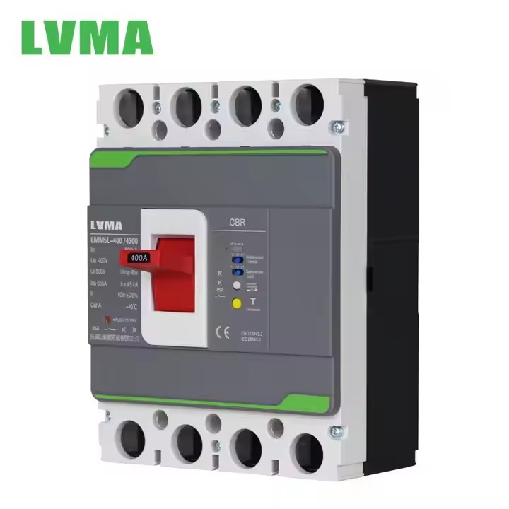 LVMA MCCB LMM5L-400A 3P 4P Leakage Molded Case Circuit Breaker 125A 250A 400A 630A 800A / 3
