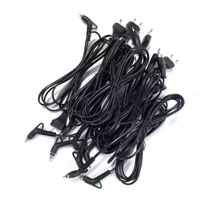 2 pin Eu standard Hair Straightener Swivel Plug Cable 0.5mm2 Anti-winding Power cord extension cord / 2