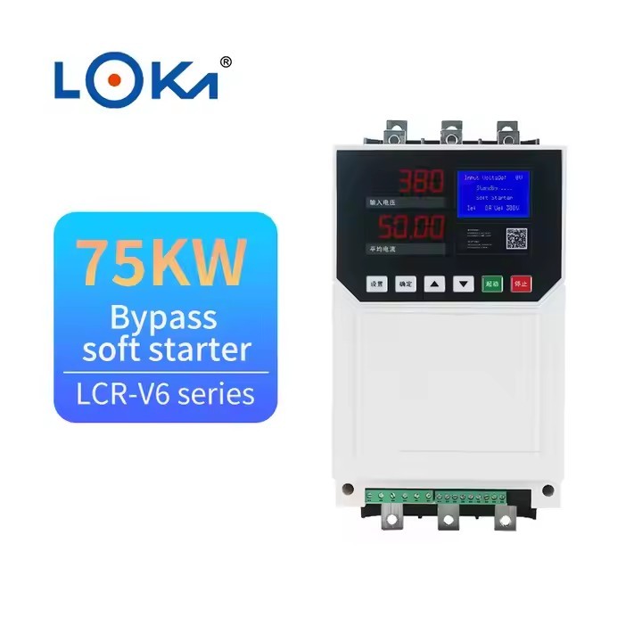 75KW Motor Soft Starter with 380V AC Motor Control Bypass Soft Starter for Motor Protection / 3