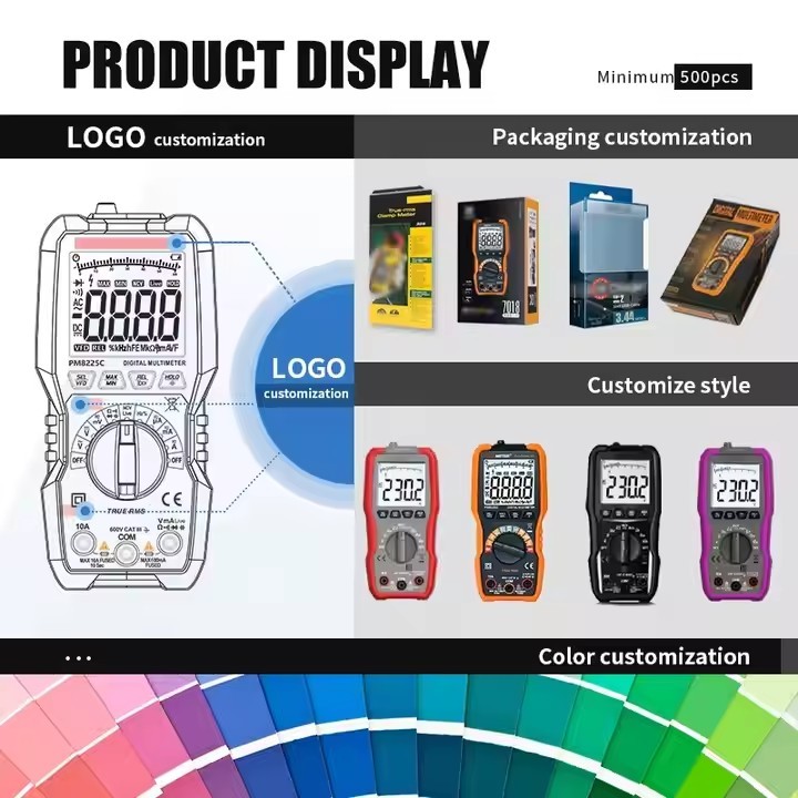 High-Precision PM2008B Clamp Meter with 6000 Counts Display / 2