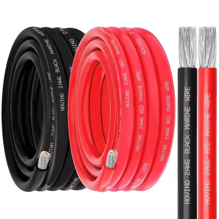 AWG Electrician Electrical Tinned Copper Electrical Silicone Insulation Wire Soft Silicone 2AWG Tinn / 3