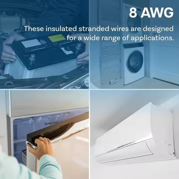 AWG Electrician Electrical Tinned Copper Electrical Silicone Insulation Wire Soft Silicone 7/8/9/10  / 2