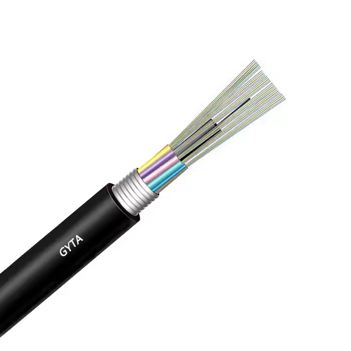 GYTA High speed armored fibre optic cable Stranded Loose Tube Core Single Mode / 3