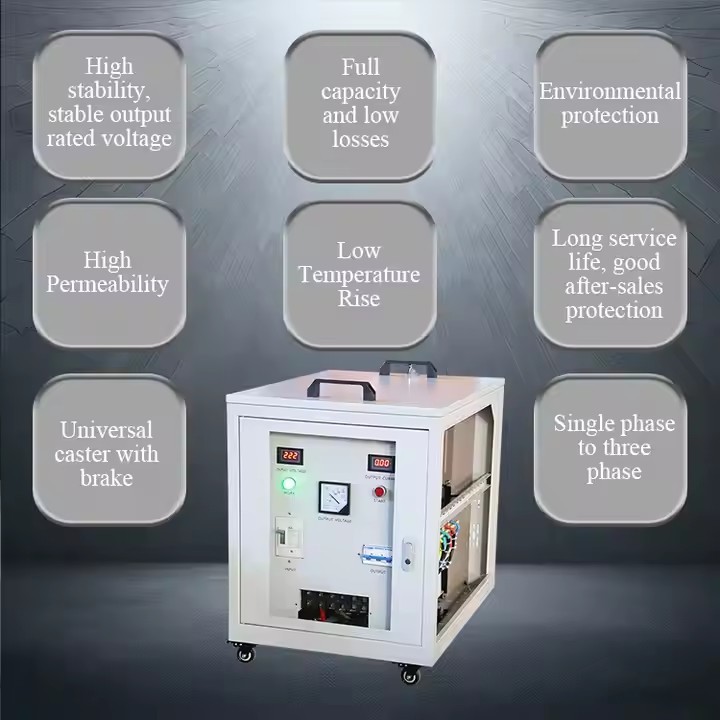 Single Phase to Three Phase Power Supply Phase Converter Transformer 30kva 220v to 380v / 2