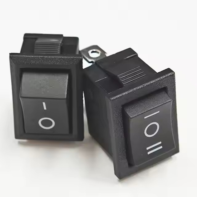 On-off-on Rocker Switch 3 Ways 6 Pins 31MM*25MM 16A 250VAC 20A 125VAC Waterproof Cap Boat-shaped Swi / 2