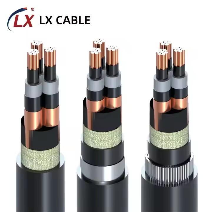 Sheath Power Cable for Underground Copper Conductor XLPE Insulated Steel Wire Armoured (SWA ) with P / 3