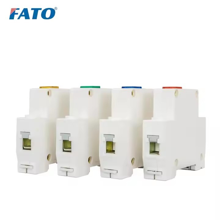 FATO C45D 220V AC Led Modular Signal Lamp DIN Rail Indicator Light Circuit Breaker Type / 3