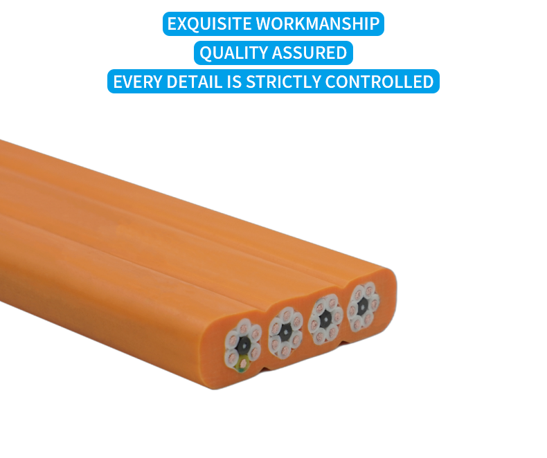 TVVB YFFB Flexible Bending-Retentive Co<i></i>ntrol Flat Cable for Mobile Electrical Equipment Crane Traveling Copper Conductor