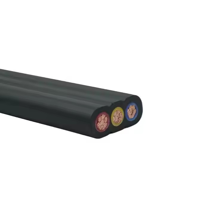 Customized YFFB YFFBG Flat Cable Traveling Crane Waterproof Copper Wire Rope with PVC Insulation Pow / 3