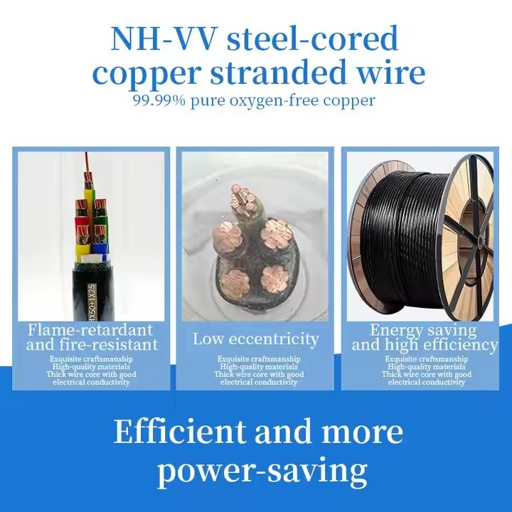 NH-YJV Industrial Power Cable Fire-resistant Copper Core Cross-linked Polyethylene Insulation Polyvi / 1