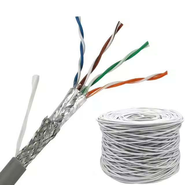 CABLE Manufacturer indoor SFTP CAT5E lan cable Shielded CCA Pure Copper Full copper stp cat5 cable 3 / 3