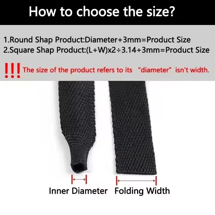 2:1 Heat Shrink Braided Cable Sleeve 4~100mm Insulation Flam Retardant Wire Wrap Sheath Protection P / 2