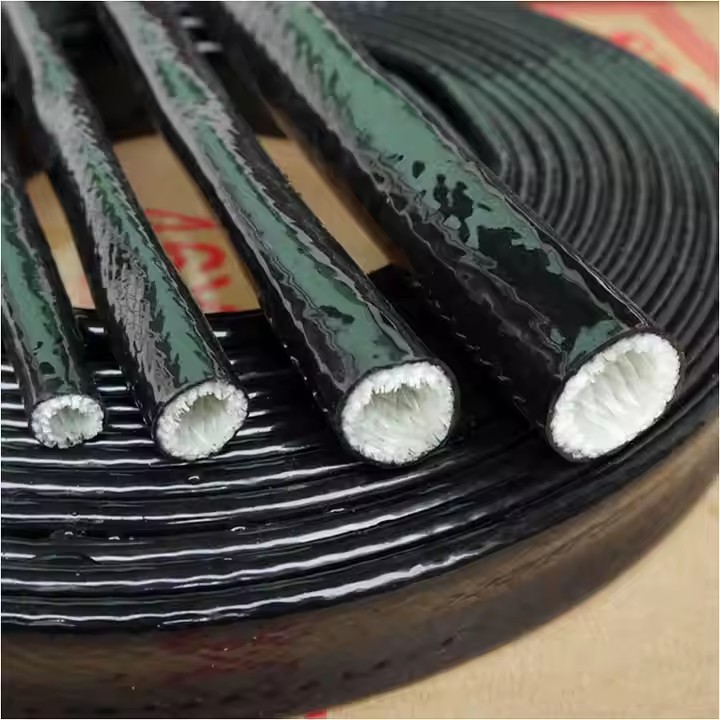 High Temperature Resistant Fire Retardant Fiberglass Silicone Sleeving Protective Hydraulic Hose Oil / 2