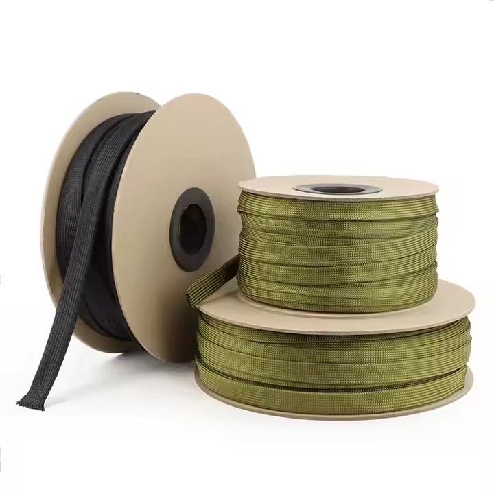 2~60mm Polyamide Sleeve Nylon Braided Insulated Wrap Tight High Density Polyamide Wire Protection Ex / 3