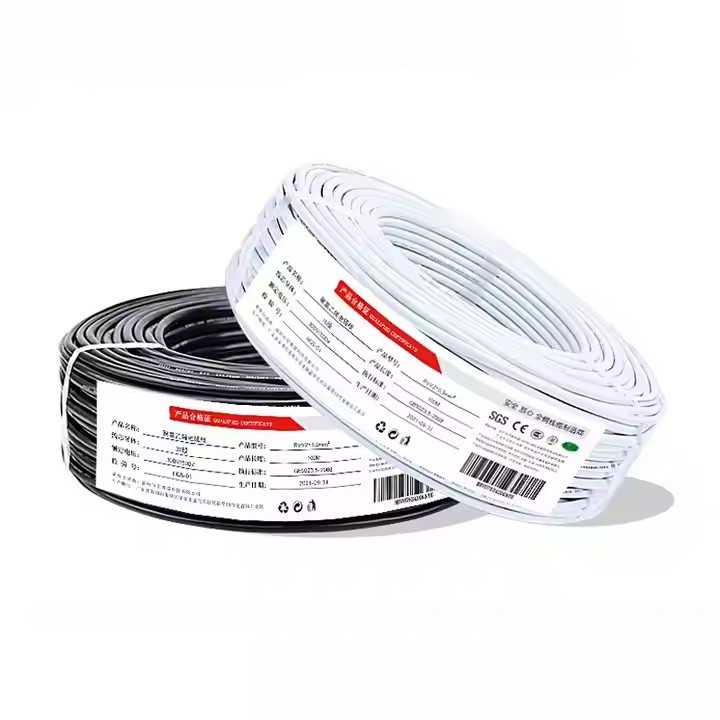 High Quality PVC Wire Double Core Tinned Copper Oxygen Free Bare Copper Power Cord Flexible Power Ca / 2