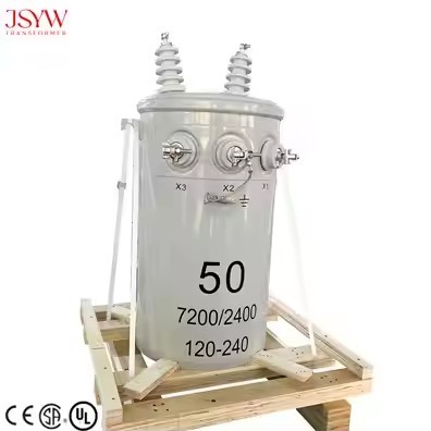 Yawei Low Loss Pole Mounted 12.4kv 13.2kv 25kva 37.5kva Single Phase Transformer 15kva / 2