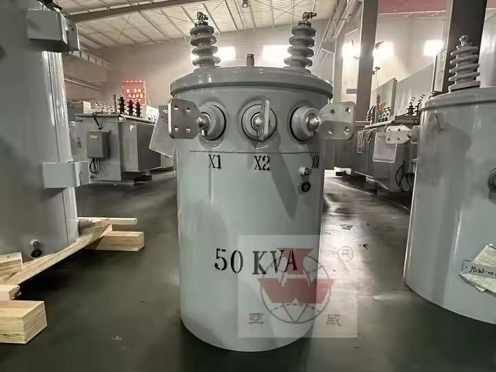 Yawei Hot Sale Low Loss 50kva Single Phase Distribution Transformer / 3