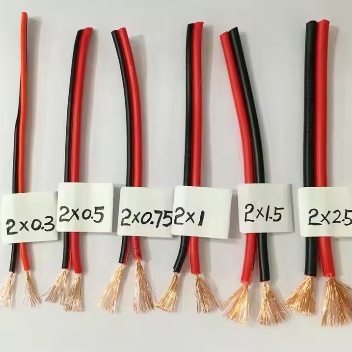 Factory Wholesale 2x0.5mm 2.5mm Speaker Wire Audio RVB Cable 1.5mm Electrical Cable Wire with PVC In / 2