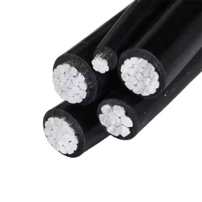 ASTM Standard ACSR Neutral Messenger PVC Covered Line Wire 1kv 10kv 35KV Aerial Bundled Cable Low Vo