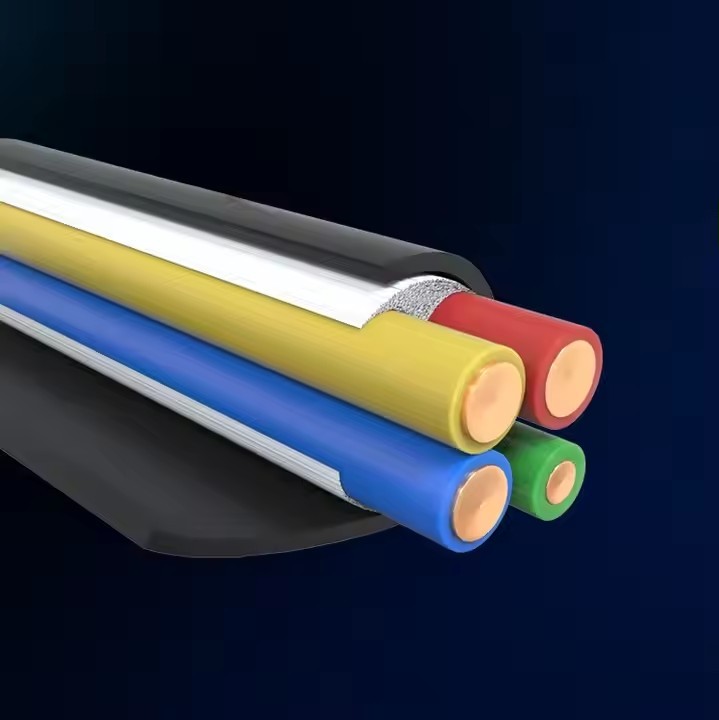 Flame Retardant 2/3/4/5-Core 1.5/2/4/6 Square Power Cable XLPE PVC Insulation Solid Copper Core Thre / 2