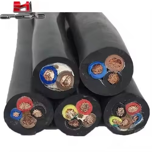 Waterproof Rubber Sheathed Cable YC YCW YZ JHS Rubber Wire Submersible Pump Cable Deep Well Lifting  / 2