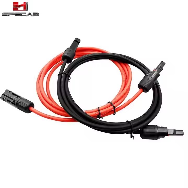 PV Wire Extension Solar Panel Cable Connection Use 4mm 6mm2 2.5m Solar Cable with Solar Connector / 3