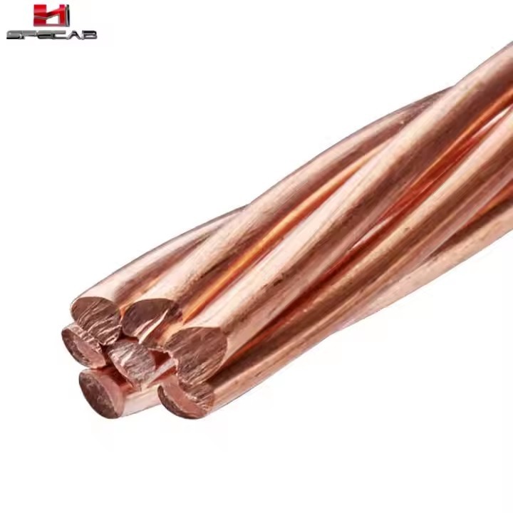 Stranded Bare Copper Wire Bare Earth Copper Wire 19 Strands 29 Mm2 / 2