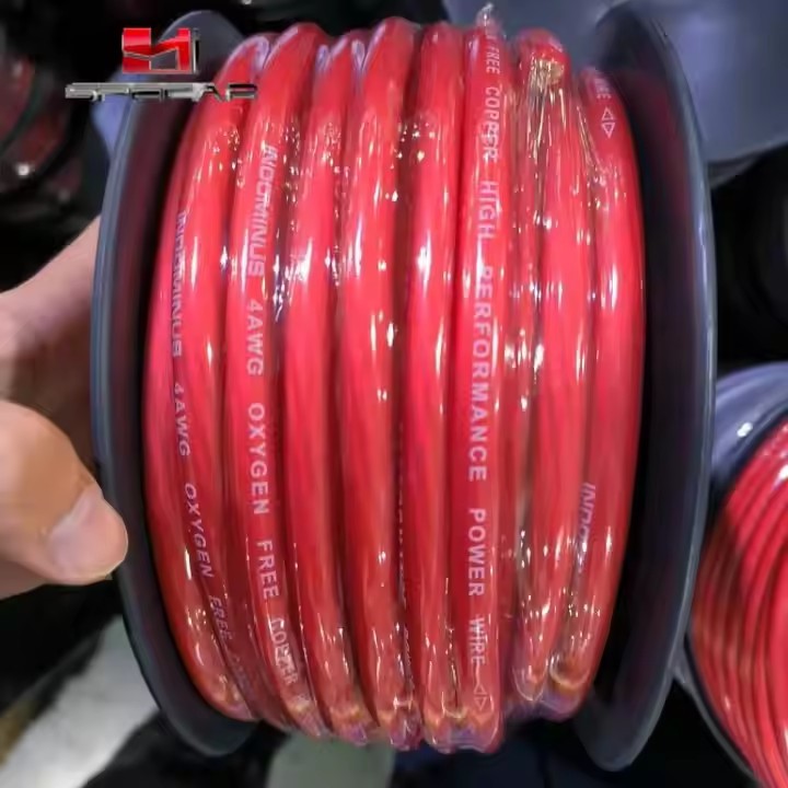Car Audio Power Cable Ground Wire 1/0 OFC Wire for Speaker / 3