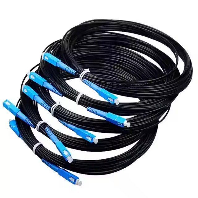 1C Black Singlemode Fiber Optical Jumper Custom Labelling Print Blue SC/UPC Connector 2 Pre-Terminat / 3