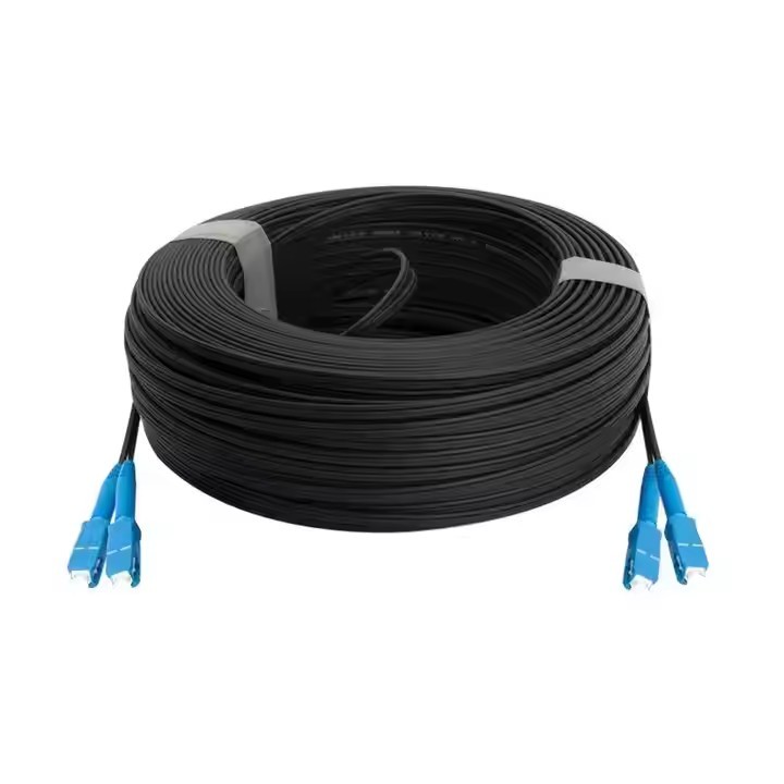 APT 9/125 G657A1 Indoor Drop Cable 2mm*3mm Flat Optical Jumper SC/UPC Black Patch Cord FTTH Communic / 2