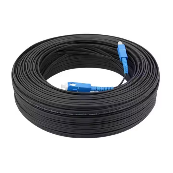 Outdoor GJYXCH SCUPC 100M 150M or CUSTOMIZED LENGTH FLAT PROCONNECTORIZED DROP CABLE or PATCH CORD f / 1