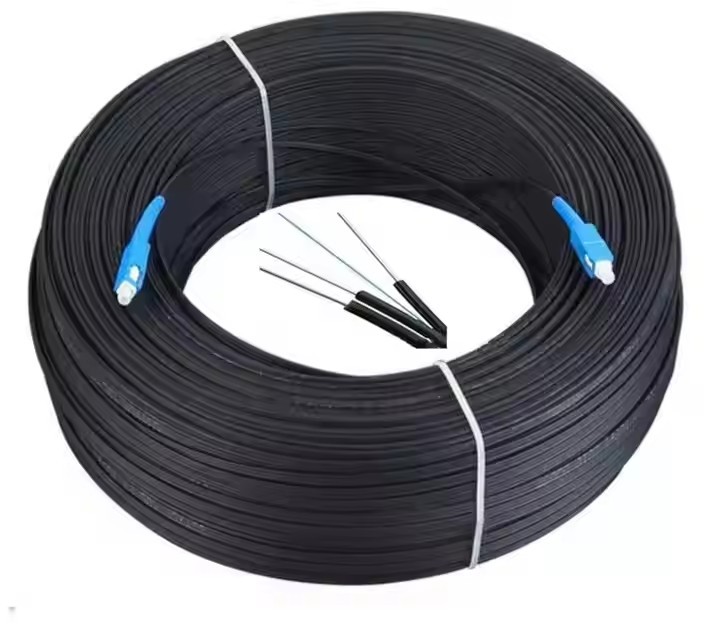 Outdoor GJYXCH SCUPC 100M 150M or CUSTOMIZED LENGTH FLAT PROCONNECTORIZED DROP CABLE or PATCH CORD f / 2