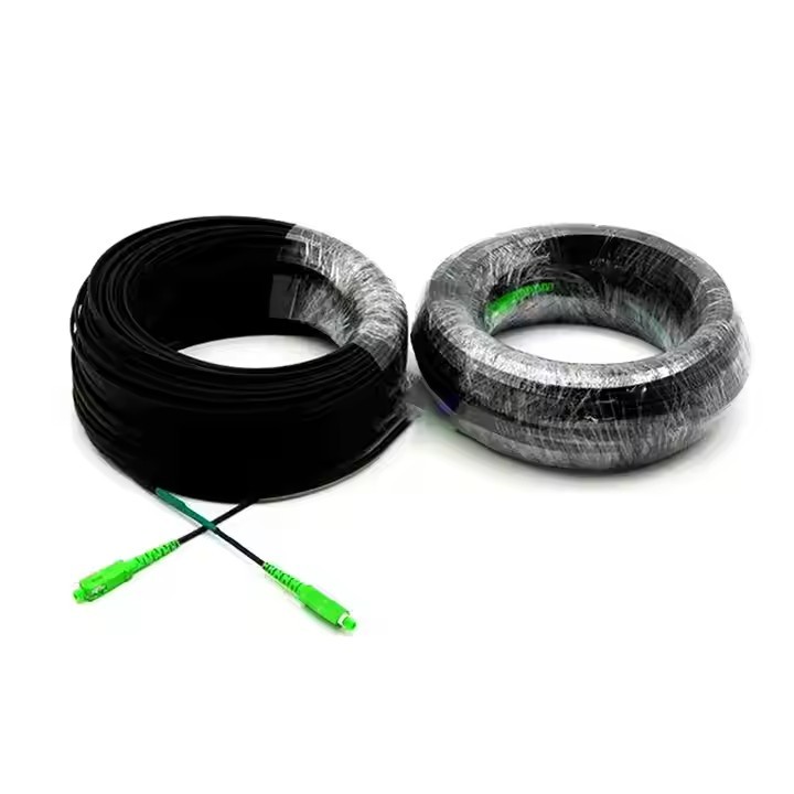 Single Mode G657a Fiber Optic Cable SC Connector 50m Copper Jumper APC/UPC Preconnectorized Drop Cab / 2